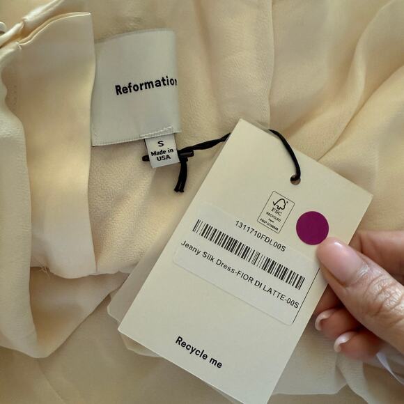 New Reformation Jeany Silk Dress - Picture 6 of 6